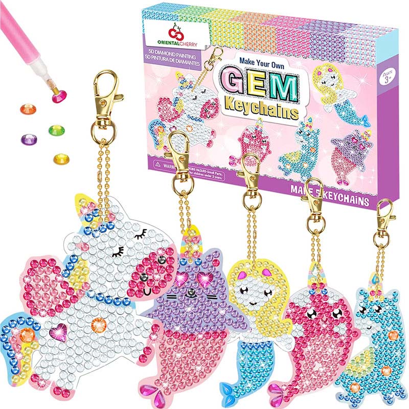 5D Diamond Keychains Kids Brikoleur Atizay Atizana