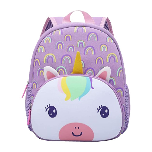 Sou entènèt jwèt Girls Rainbow Schoolbag